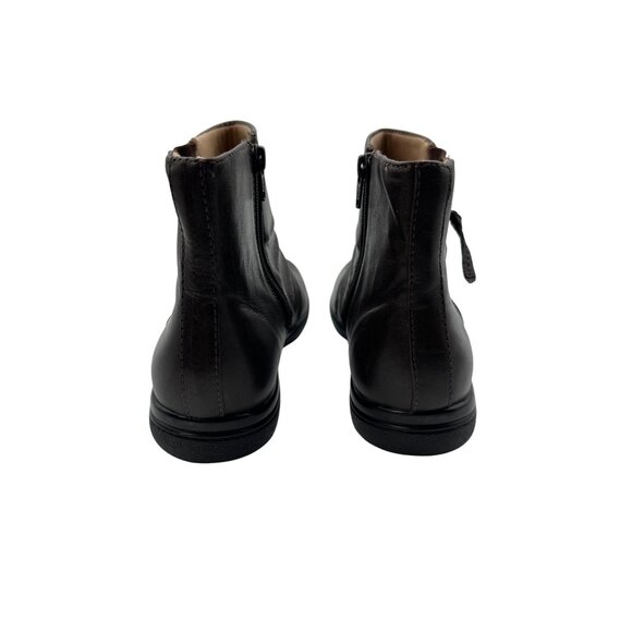 Clarks SZ 10 Stylist Casual Zip Ankle Boots Dark Brown Comfortable Bootie - Picture 5 of 9